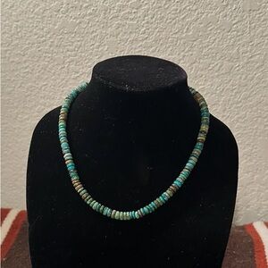 Hand Crafted “One of a Kind” Turquoise and Sterling Silver Necklace